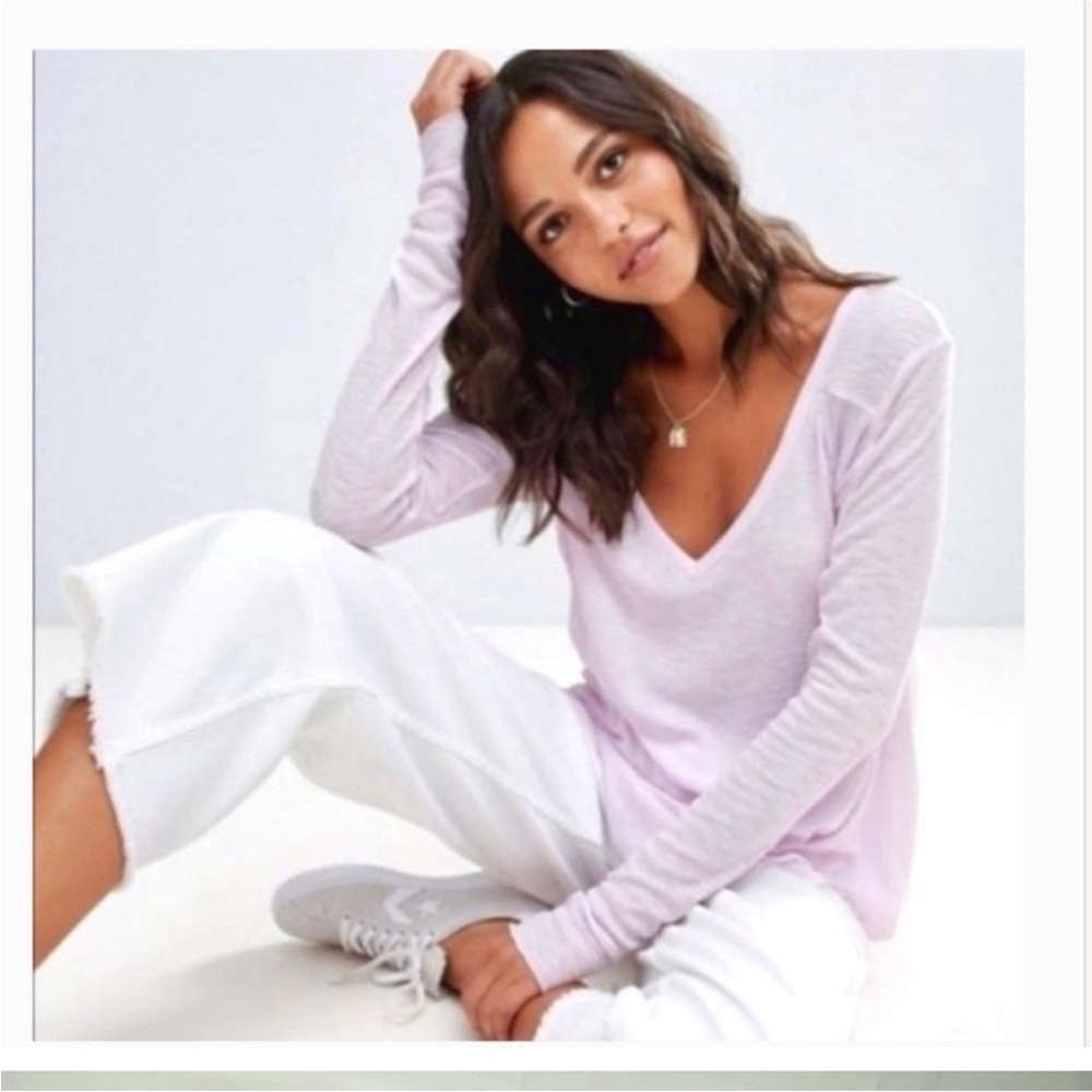 Free People Intimately Free Pink Rock The Boat Thermal Top Size Small NEW